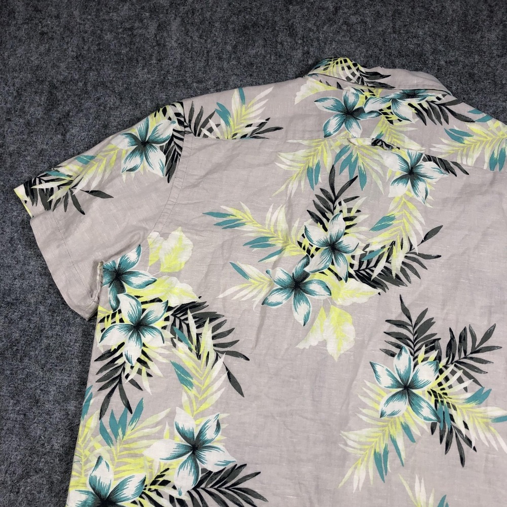 Banana Republic Shirt Mens M Multicolor Floral Linen Button Up Hawaiian Casual - Picture 12 of 15